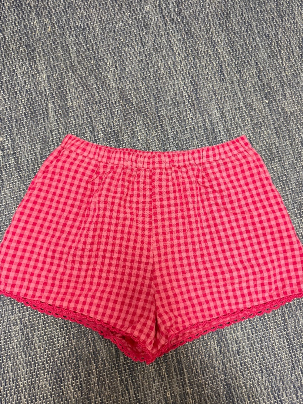 Altard State Gingham Lounge Shorts Pink